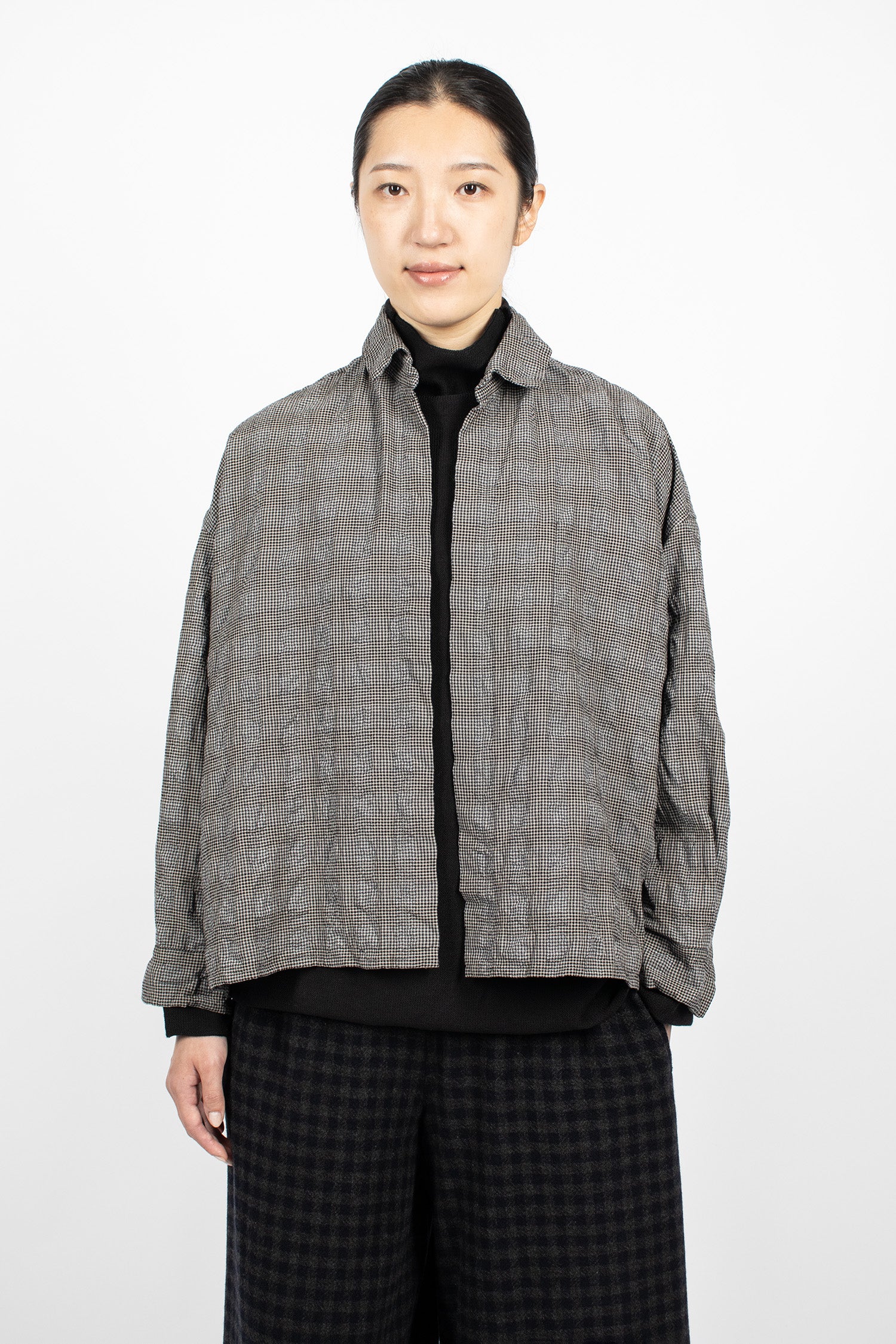 Boxy Reversible Shirt Mix Brown