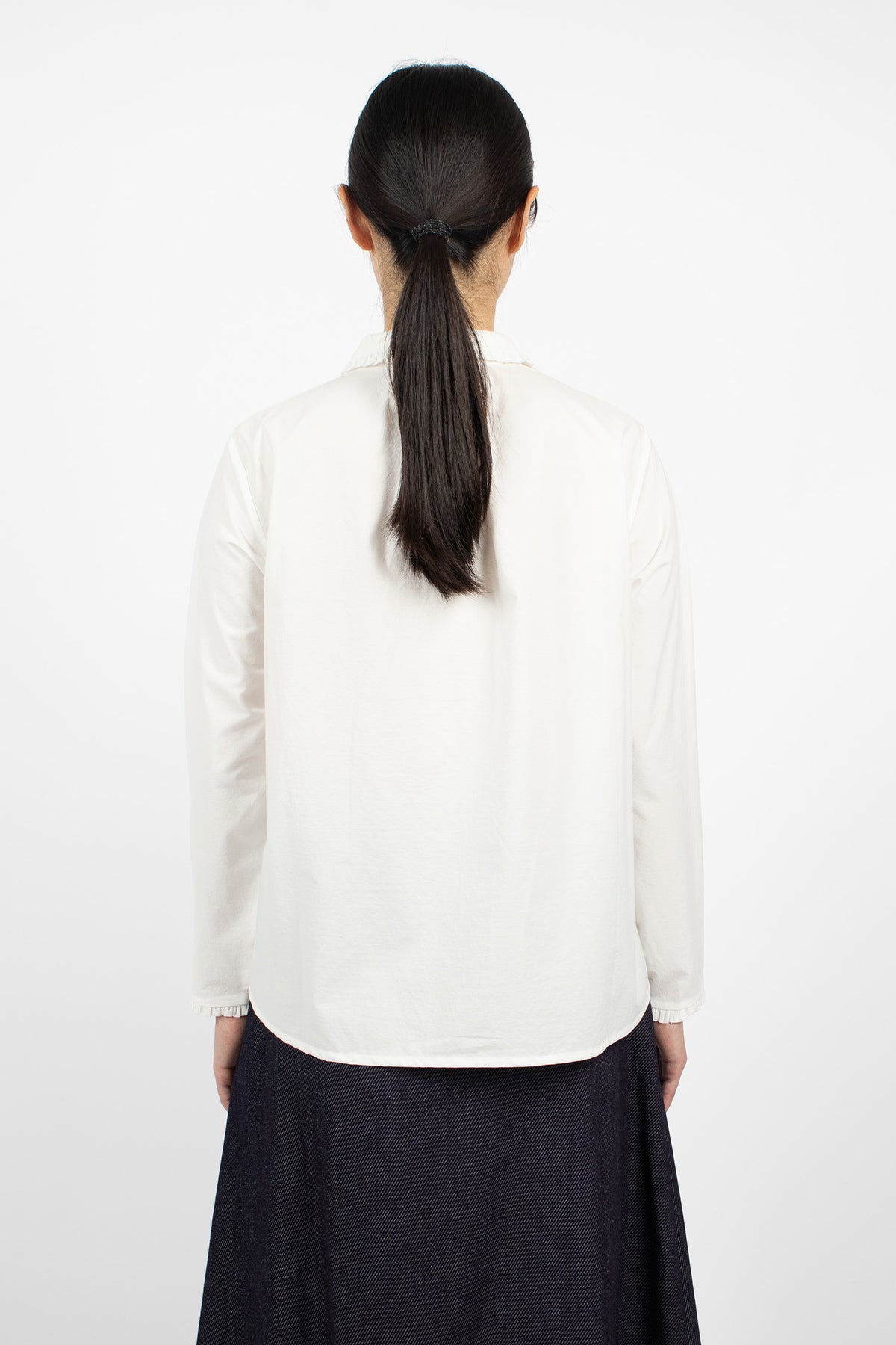 Ruffle Happy Shirt White