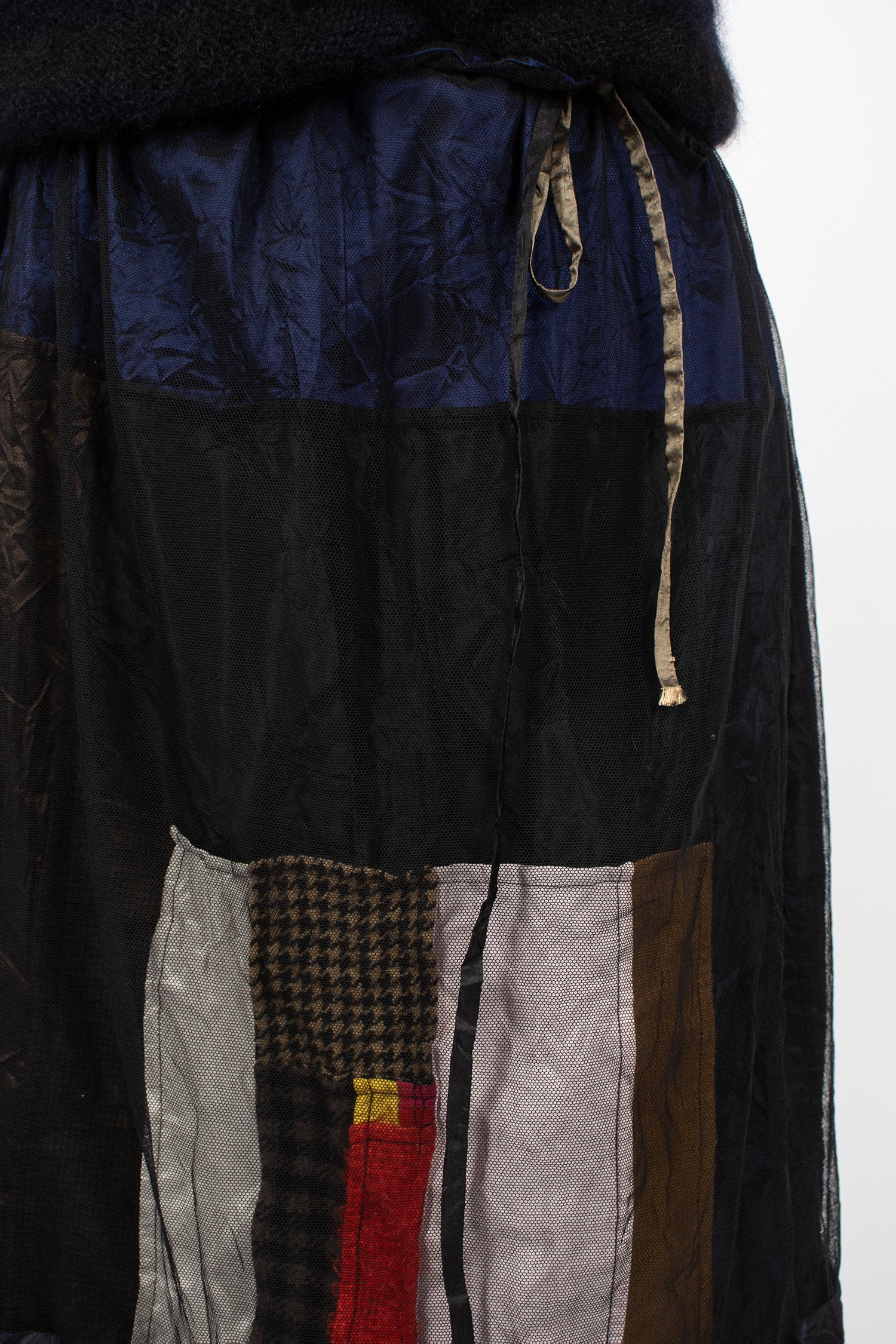 Reversible Taffeta Silk Skirt Colour Mix/Black