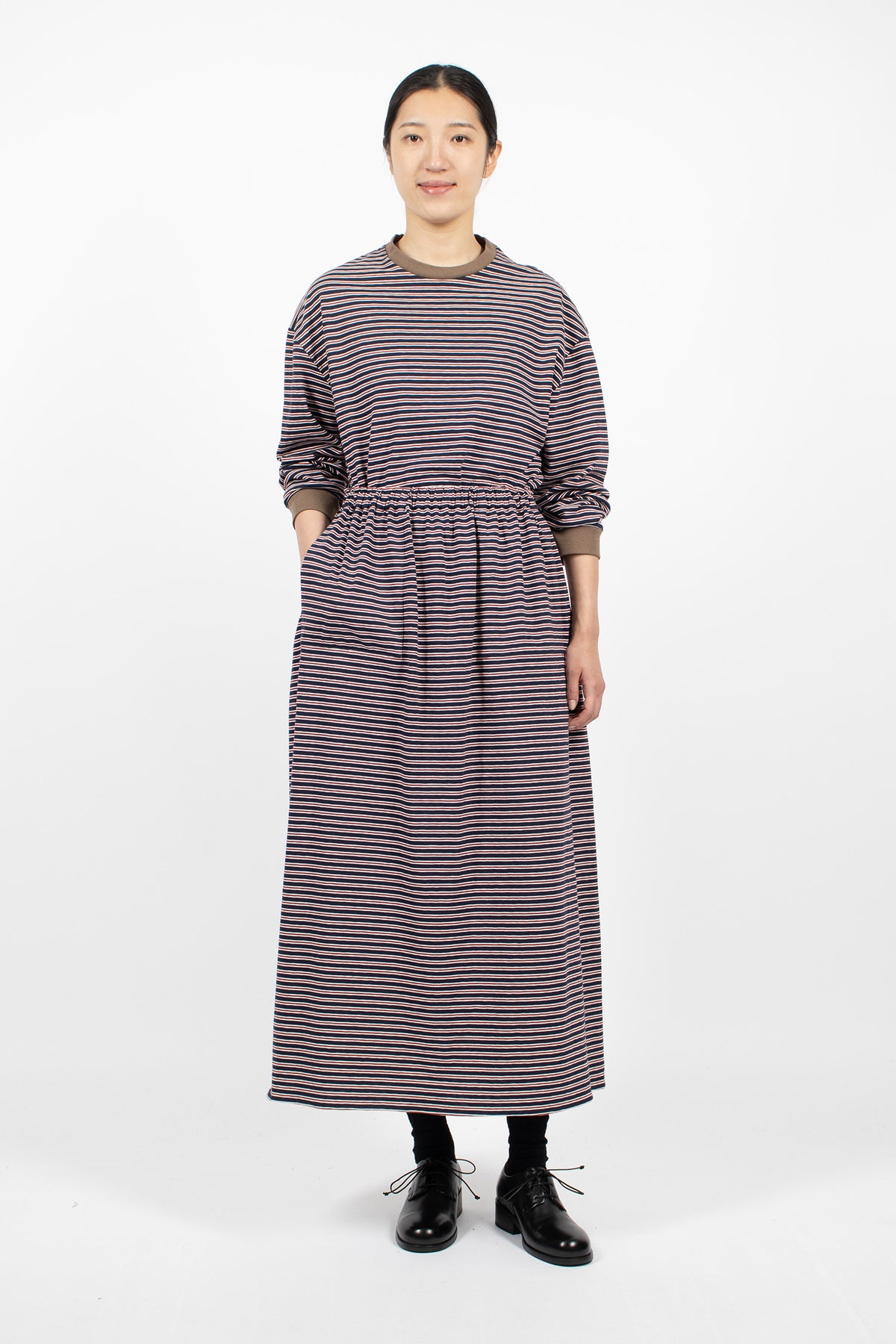 Oma Skirt Navy/Red Stripe