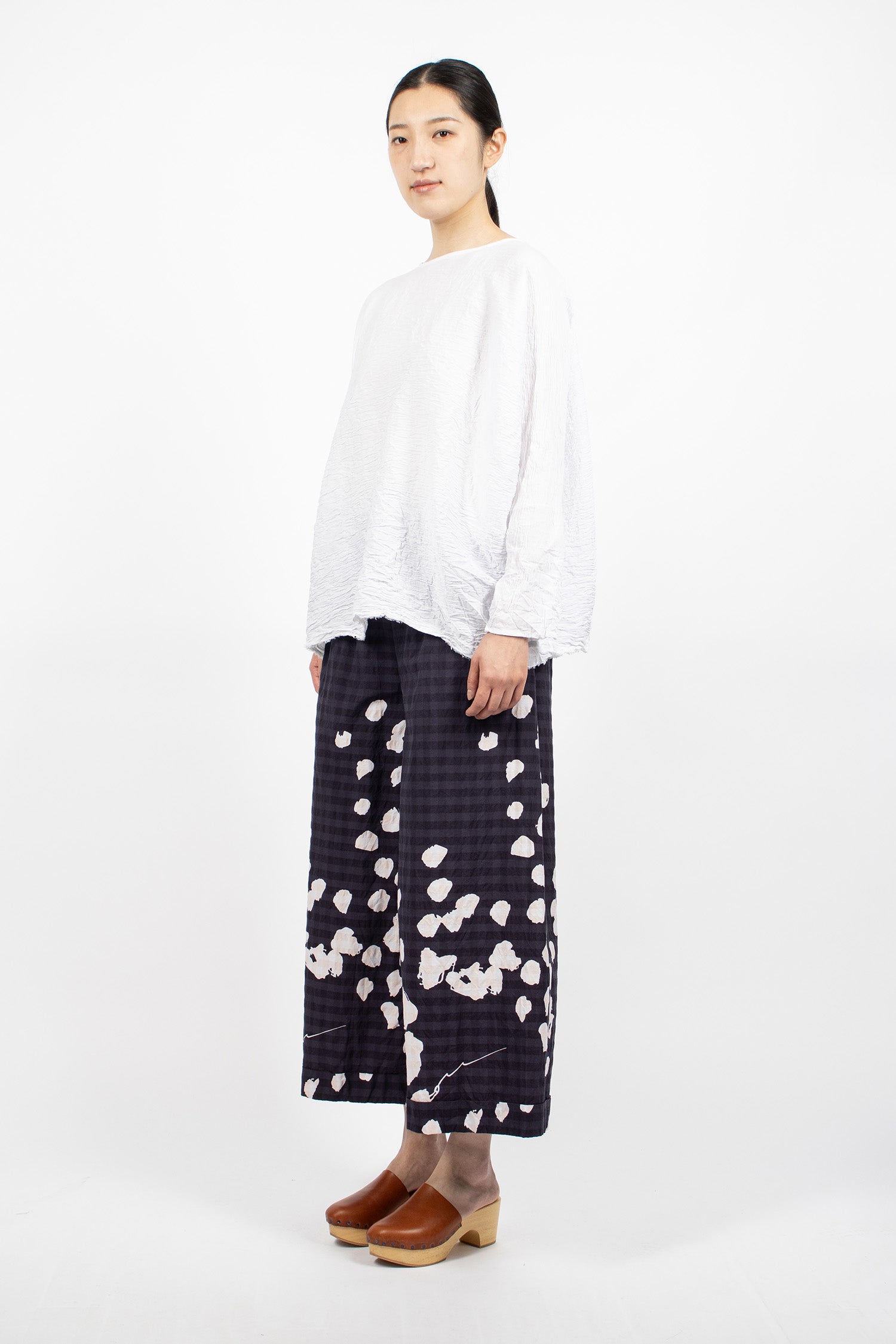 Wide Pyjama Trousers Corallo Drawing