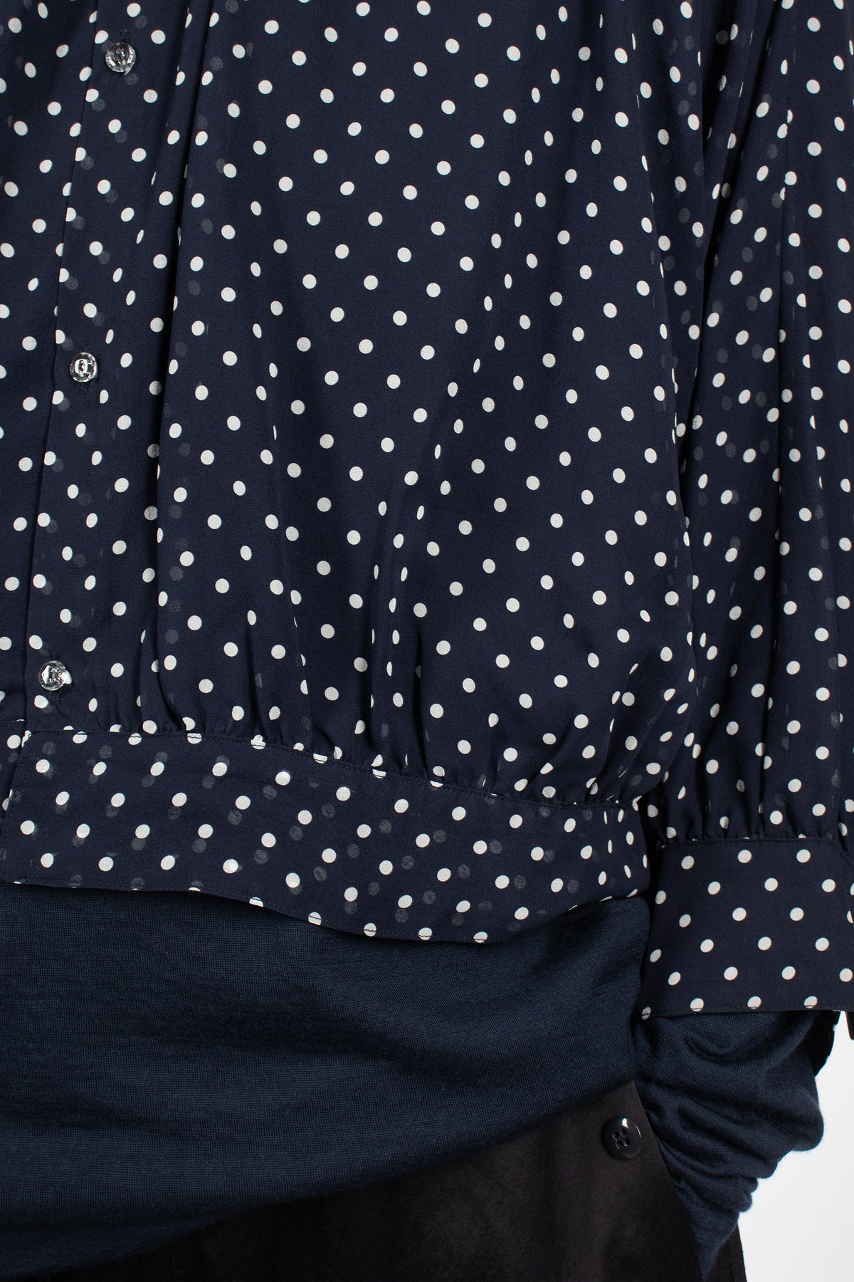 Collared Bolero Blouse Navy