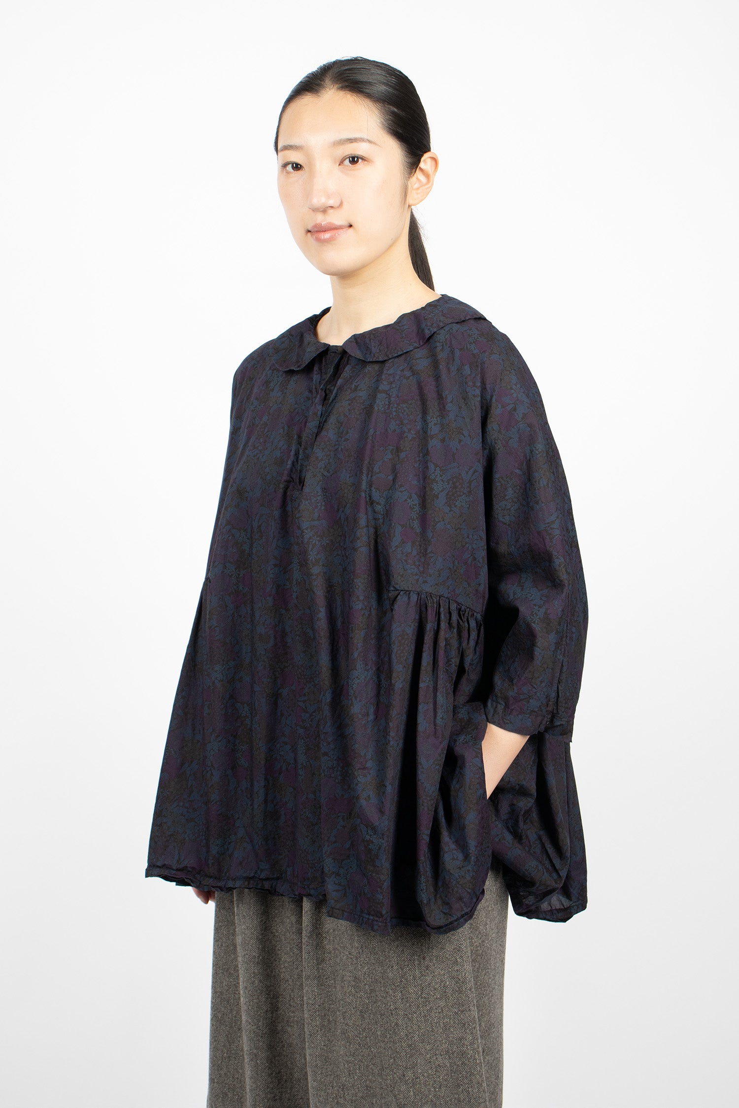 Curcuma Shirt Overdyed Small Flower 3