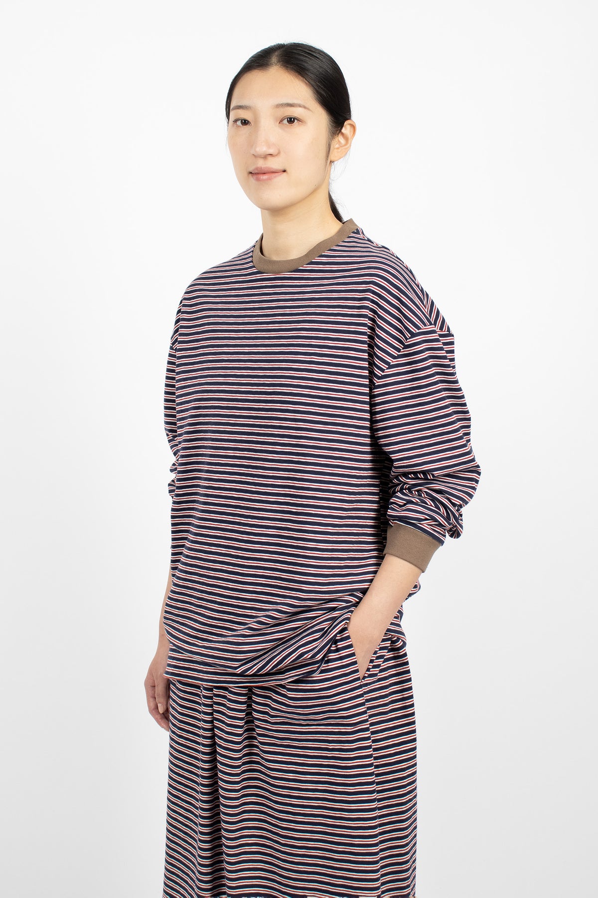 Beer Tee Navy/Red Stripe