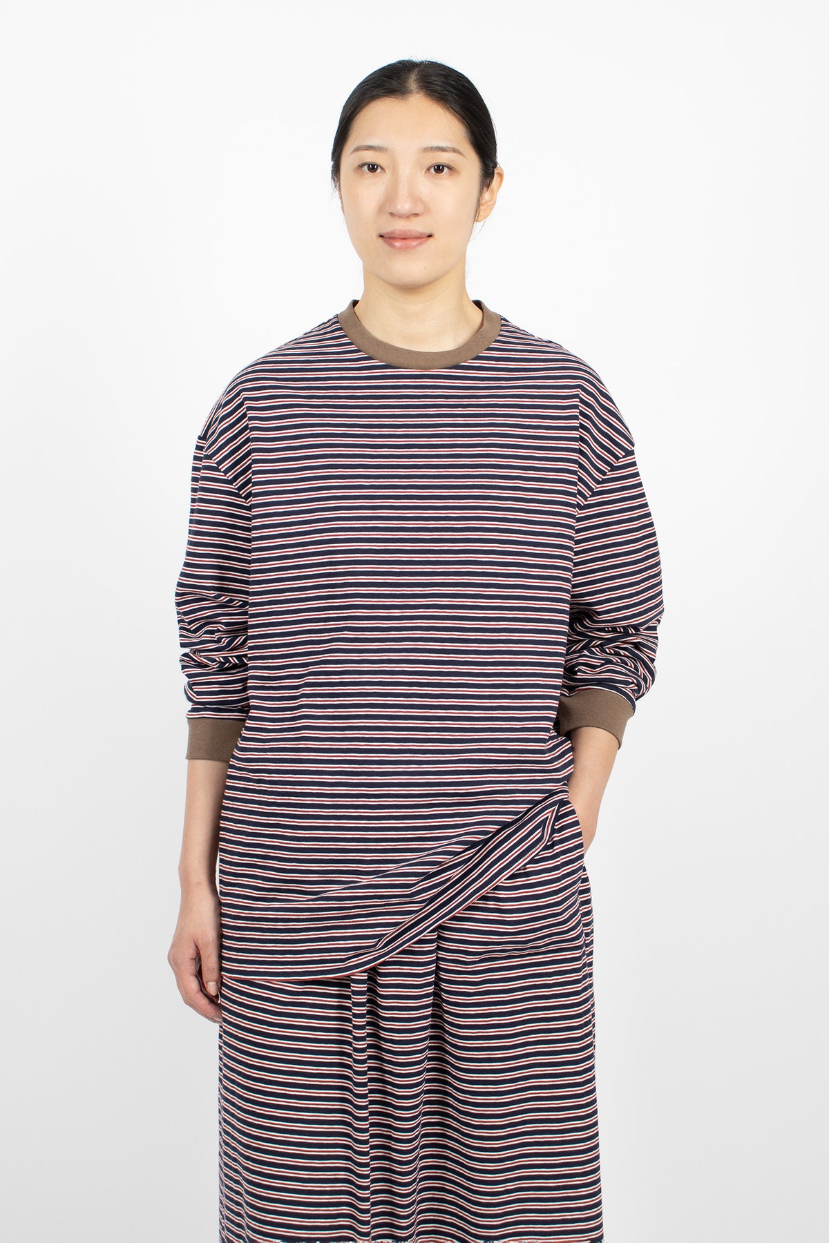 Beer Tee Navy/Red Stripe