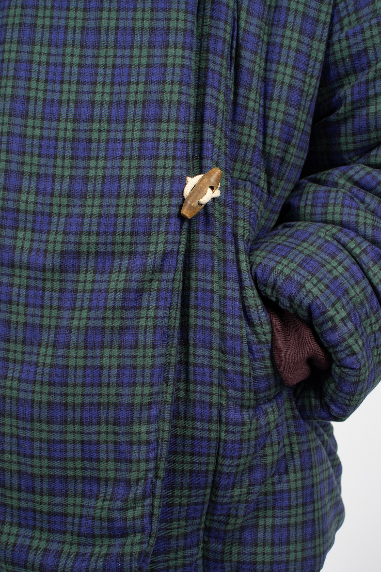 Flannel Puffer Jacket Green