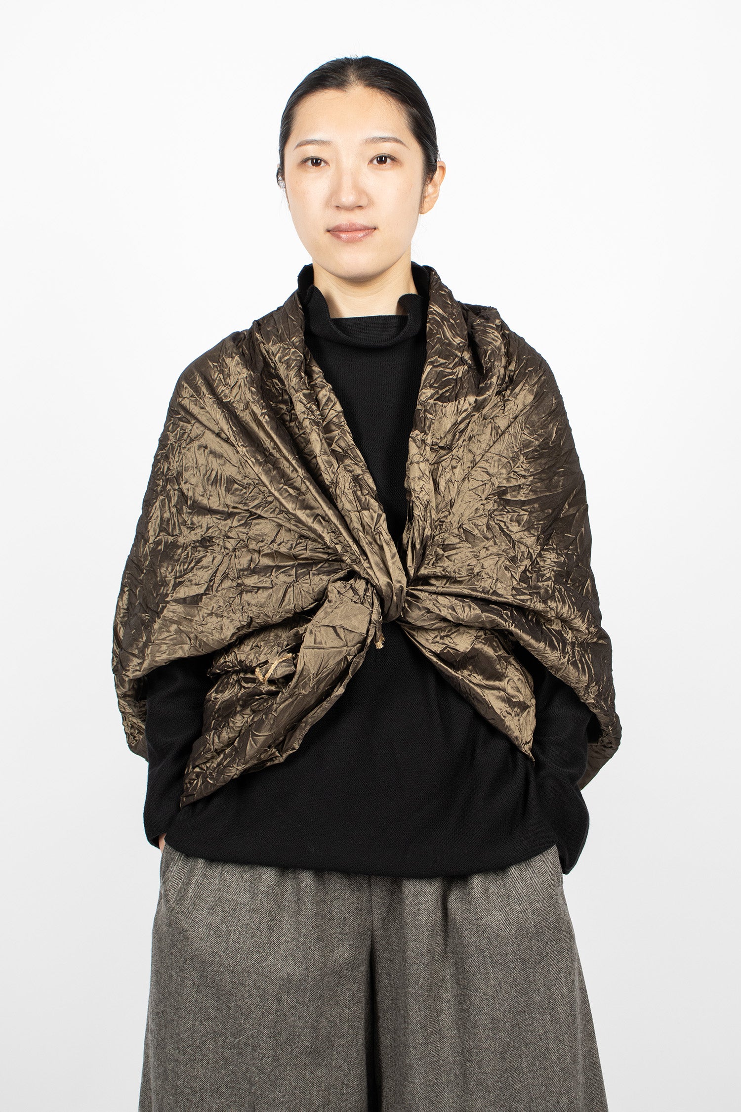 Wrap Silk Shawl Bronze