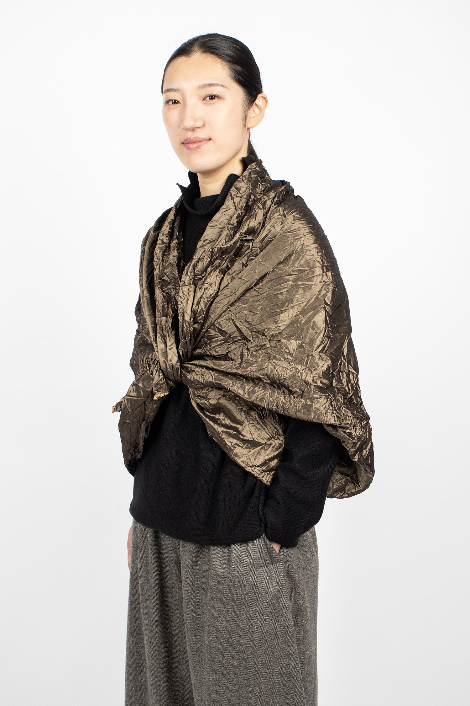 Wrap Silk Shawl Bronze