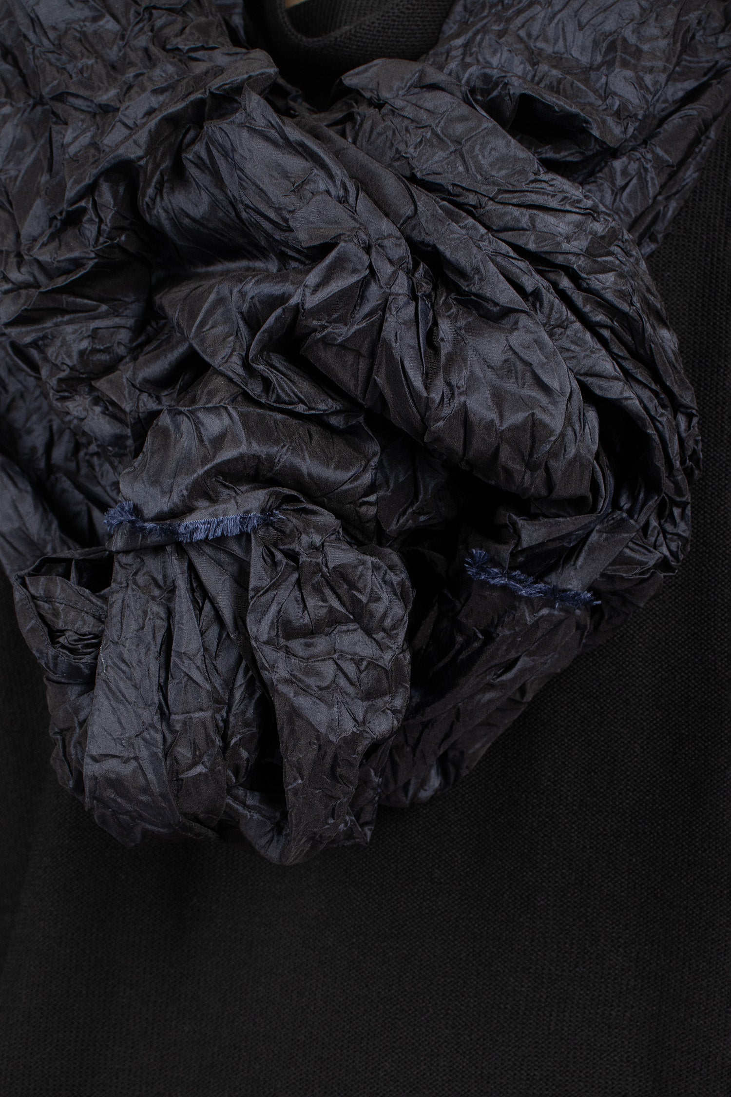 Wrap Silk Shawl Navy Blue